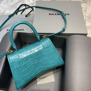 3 balenciaga hourglass small handbag in blue for women womens bags 9in23cm 9988