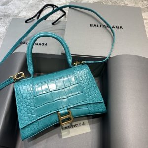 5 balenciaga hourglass small handbag in blue for women womens bags 9in23cm 9988