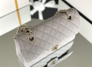 1-Chanel Classic Handbag 26Cm Grey For Women A01112   9988
