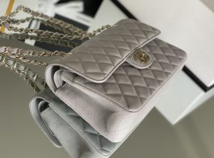 3-Chanel Classic Handbag 26Cm Grey For Women A01112   9988