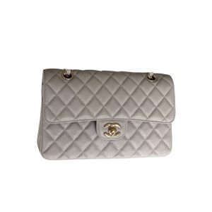 4-Chanel Classic Handbag 26Cm Grey For Women A01112   9988