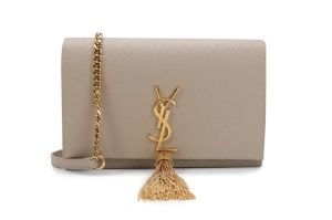4 saint laurent kata medium chain bag beige with tassel for women 94in24cm ysl 9988