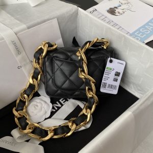 chanel mini flap bag black for women womens bags shoulder and crossbody bags 66in17cm as3213 9988