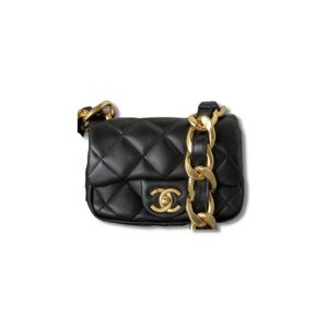 4-Chanel Mini Flap Bag Black For Women Womens Bags Shoulder And Crossbody Bags 6.6In17cm As3213   9988