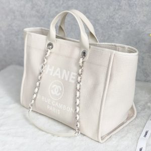 1 chanel small shopping bag silver hardware cream for women womens handbags shoulder bags 152in39cm as3257 9988