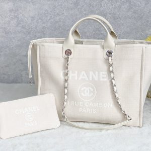 3 chanel small shopping bag silver hardware cream for women womens handbags shoulder bags 152in39cm as3257 9988