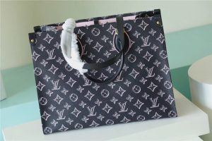 6 louis vuitton onthego mm monogram canvas black for women womens handbags shoulder and crossbody bags 138in35cm lv m46154 9988