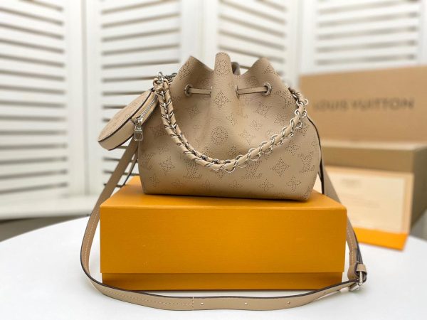 7 louis vuitton bella bucket bag mahina galet grey for women womens handbags shoulder and crossbody bags 75in22cm lv m57201 9988