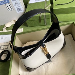 1 espadrilles gucci jackie 1961 small shoulder bag white with black 11in28cm 636706 10obg 9099 9988