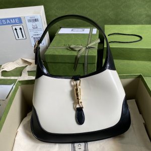 6 best gucci jackie 1961 small shoulder bag white with black 11in28cm 636706 10obg 9099 9988