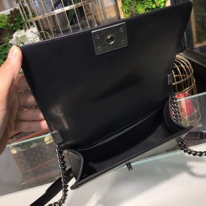 1 chanel boy handbag silver hardware black for women womens bags shoulder and crossbody bags 98in25cm a67086 9988