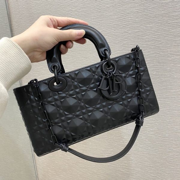 4 christian dior lady djoy bag black cannage with beaded motif for women womens handbags 26cm cd m0540snea m900 9988