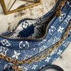 louis vuitton loop since 1854 jacquard navy blue by nicolas ghesquire for cruise show womens handbags 91in23cm lv m81166 9988