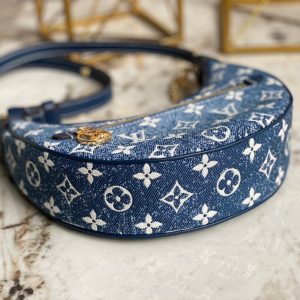 1 louis vuitton loop since 1854 jacquard navy blue by nicolas ghesquire for cruise show womens handbags 91in23cm lv m81166 9988