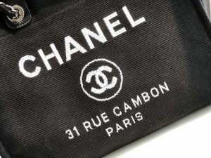 1 chanel deauville tote canvas bag black for women womens handbags shoulder bags 15in38cm a66941 9988