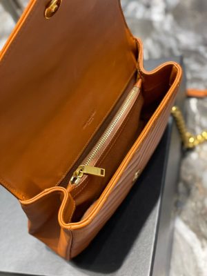 1 saint laurent college medium chain bag brown gold toned hardware for women 94in24cm ysl 600279brm076309 9988