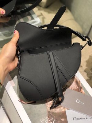 christian dior mini saddle bag black ultramatte for women 195cm76in cd 9988