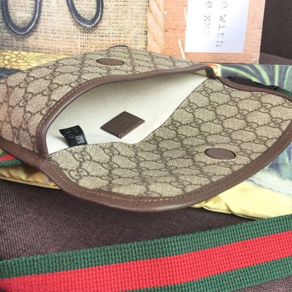 1 gucci neo vintage gg supreme belt bag beigeebony gg supreme canvas with brown for women 94in24cm gg 493930 9c2vt 8745 9988