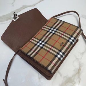 1 burberry small vintage check and crossbody bag brown for women womens bags 9in24cm 9988