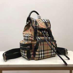 9 burberry medium rucksack in vintage check cotton canvassandy for women womens bags 13in33cm 9988