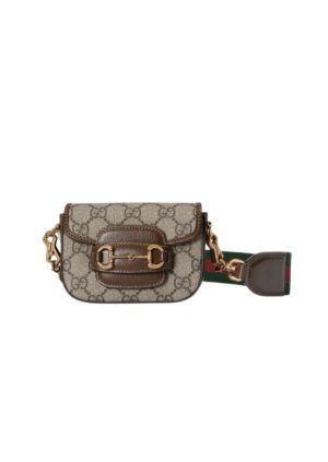 4-Gucci ring Horsebit 1955 Strap Wallet Brown For Women Womens Bags 4.7In12cm Gg 699760 Huhhg 8565   9988