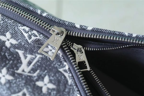 1 coussin pm monogram jacquard denim gray for women 102in26cm m21535 9988