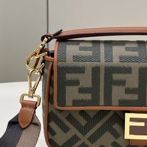 2 fendi baguette khaki for women womens handbags shoulder and crossbody bags 106in27cm ff 8br600 9988