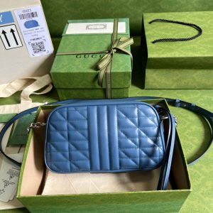 gucci marmont matelasse shoulder bag blue for women womens bags 95in24cm gg 634936 um8bf 4340 9988