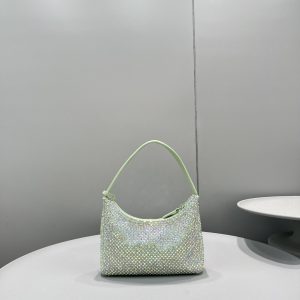 2 prada satin minibag with crystals silvergold for women womens bags 86in22cm 9988