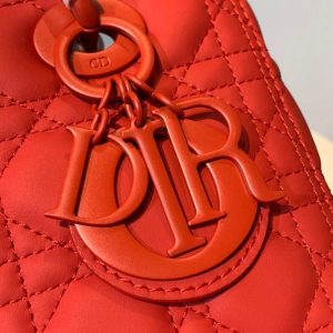8 christian dior medium lady dior bag matte hardware red ultramatte for women 95in24cm cd 9988