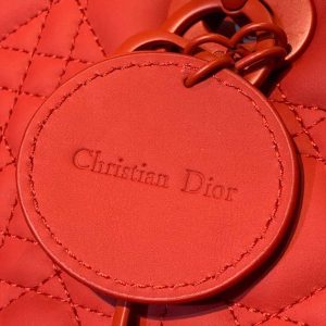 10 christian dior medium lady dior bag matte hardware red ultramatte for women 95in24cm cd 9988
