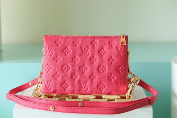 2 louis vuitton coussin bb grain fluo pink for women womens bags shoulder and crossbody bags 83in21cm lv m20750 9988