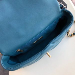 chanel 19 handbag teal for women womens bags shoulder and crossbody bags 102in26cm as1160 9988