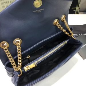 1 saint laurent loulou small chain bag in matelass y blue for women 98in23cm ysl 494699dv7274147 9988