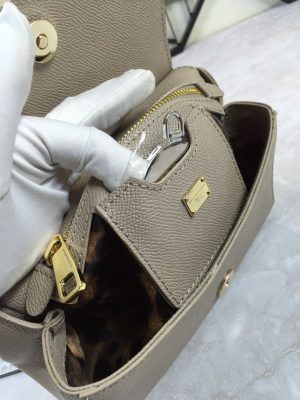 dolce gabbana medium sicily handbag in dauphine grey for women 102in26cm dg bb4347a100187195 9988