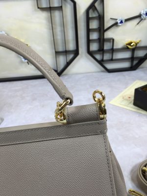 1 dolce gabbana medium sicily handbag in dauphine grey for women 102in26cm dg bb4347a100187195 9988