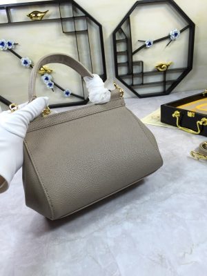2 dolce gabbana medium sicily handbag in dauphine grey for women 102in26cm dg bb4347a100187195 9988
