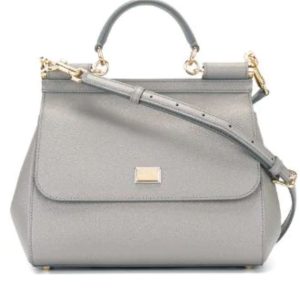 4 dolce gabbana medium sicily handbag in dauphine grey for women 102in26cm dg bb4347a100187195 9988