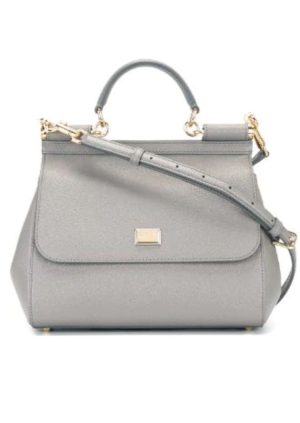 4 dolce gabbana medium sicily handbag in dauphine grey for women 102in26cm dg bb4347a100187195 9988