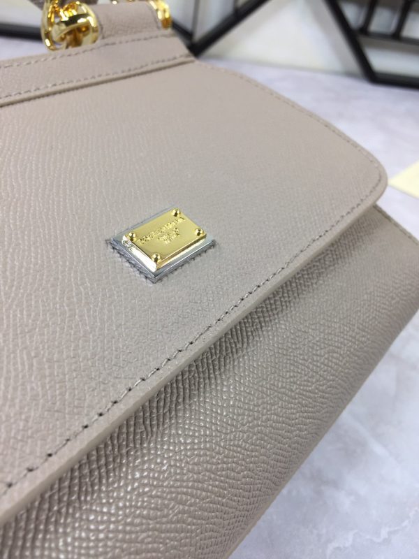 5 dolce gabbana medium sicily handbag in dauphine grey for women 102in26cm dg bb4347a100187195 9988