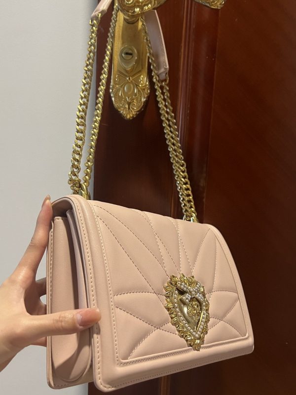 3 dolce gabbana large devotion bag in quilted nappa pale pink for women 10in26cm dg bb6651av96780412 9988