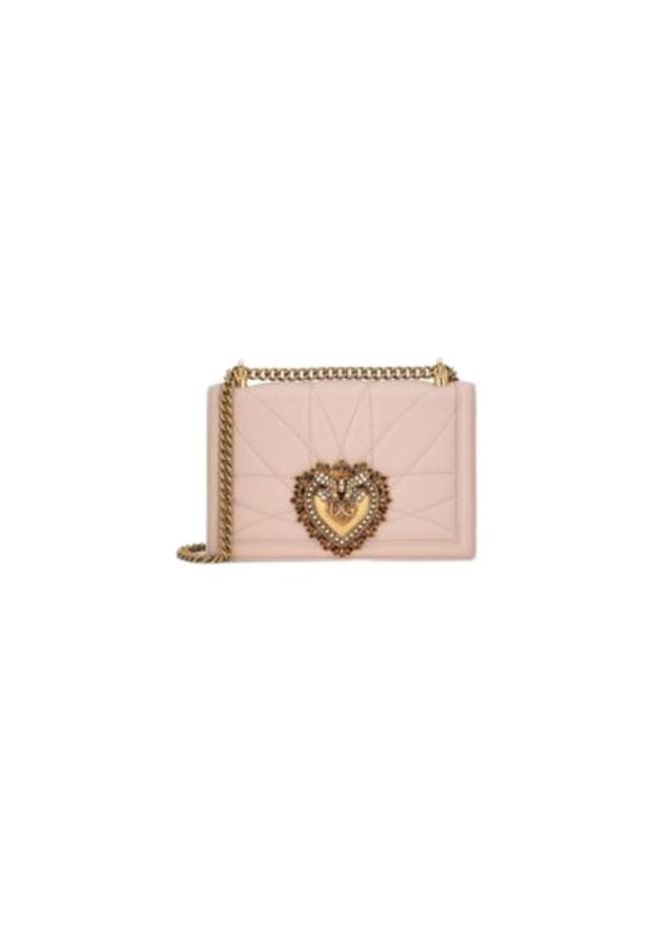 4 dolce gabbana large devotion bag in quilted nappa pale pink for women 10in26cm dg bb6651av96780412 9988