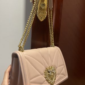 5 dolce gabbana large devotion bag in quilted nappa pale pink for women 10in26cm dg bb6651av96780412 9988