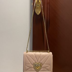 6 dolce gabbana large devotion bag in quilted nappa pale pink for women 10in26cm dg bb6651av96780412 9988