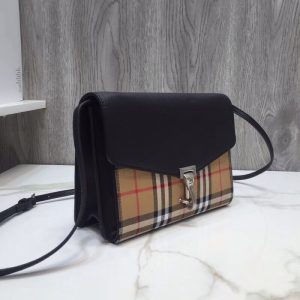 3 burberry short-sleeve small vintage check and crossbody bag black for women womens bags 9in24cm 9988