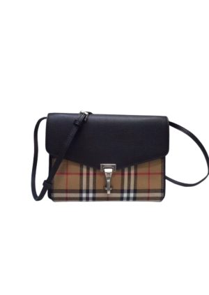 4 burberry short-sleeve small vintage check and crossbody bag black for women womens bags 9in24cm 9988