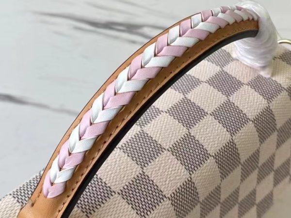 8 louis vuitton croisette damier azur canvas pink for women womens handbag shoulder and crossbody bags 98in25cm lv n50053 9988