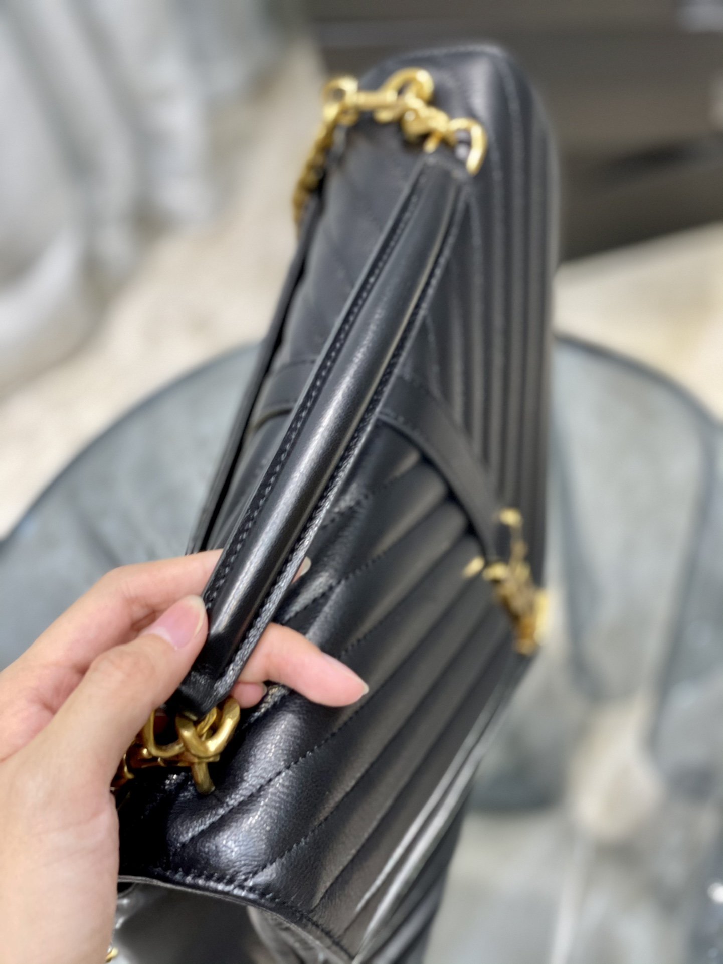 saint laurent college large chain bag black with gold hardware for women 126in32cm ysl 600278brm071000 9988