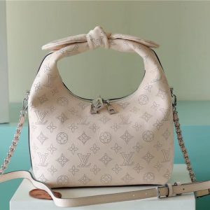 3 louis vuitton why knot mm mahina beige for women womens handbags shoulder and crossbody bags 134in34cm lv 9988