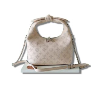 4-Louis Vuitton Why Knot Mm Mahina Beige For Women Womens Handbags Shoulder And Crossbody Bags 13.4In34cm Lv    9988